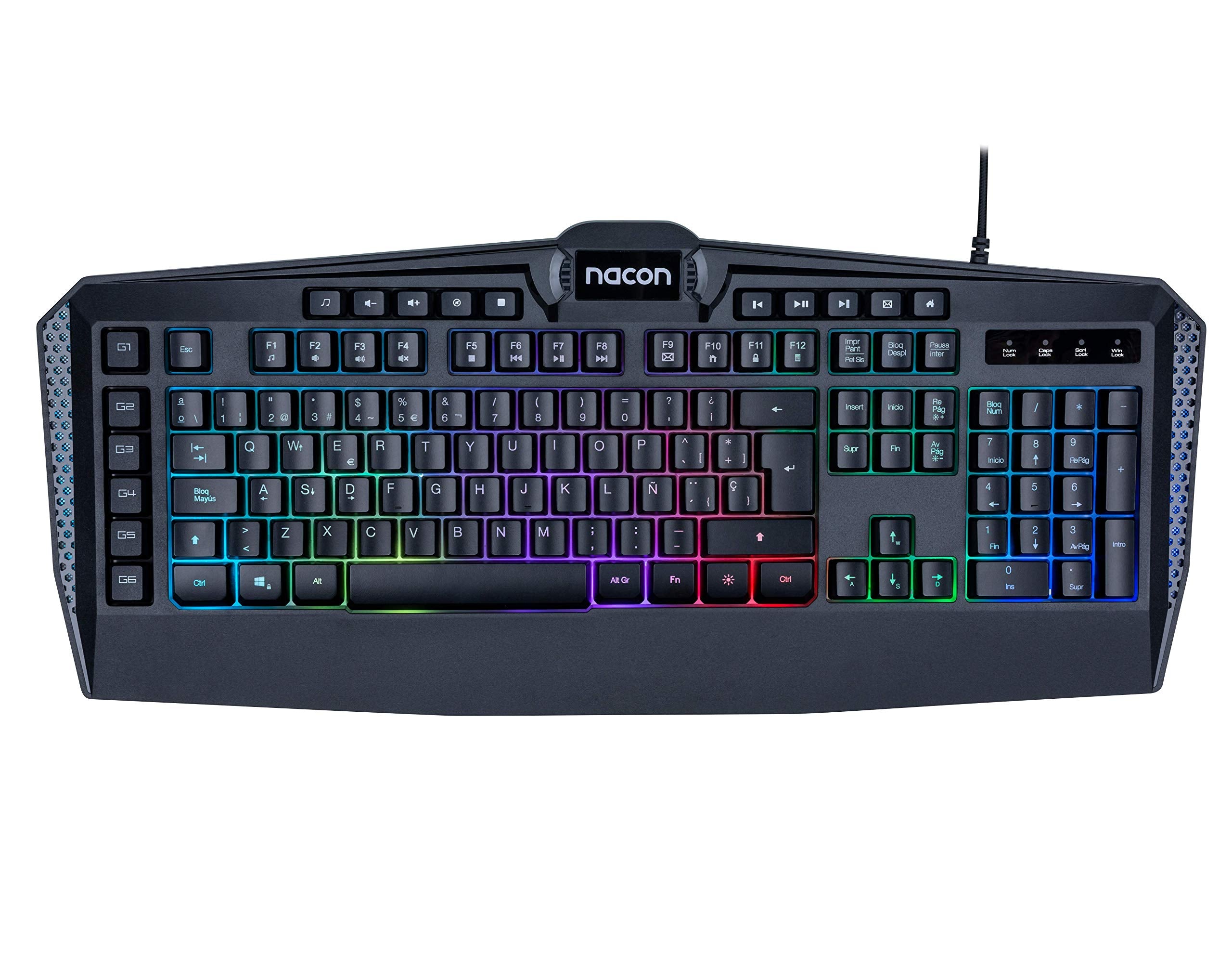 Nacon Pccl-210es - Teclado Gaming De Membrana, Retroiluminado Usb, Qwerty EspañOl Nacon Pccl-210es - Teclado Gaming De Membrana, Retroiluminado Usb, Qwerty EspañOl